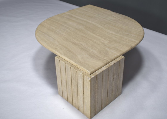 Image 1 of Roche Bobois Travertine Coffee Table – France, Circa 1970