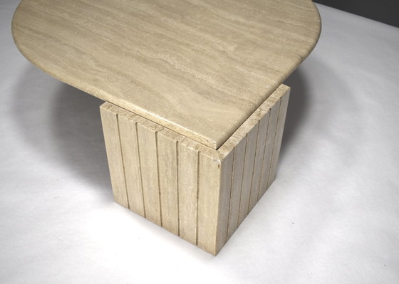 Image 1 of Roche Bobois Travertine Coffee Table – France, Circa 1970