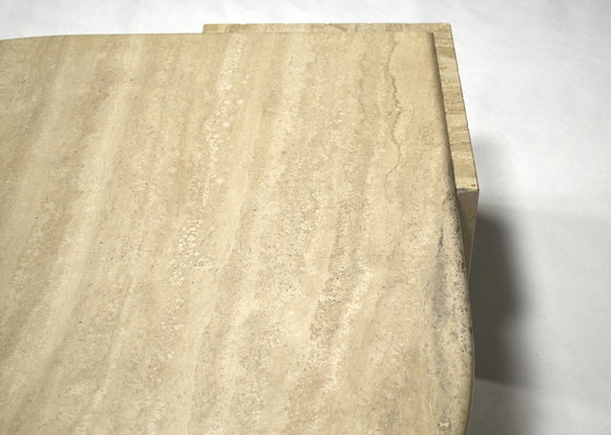 Image 1 of Roche Bobois Travertine Coffee Table – France, Circa 1970