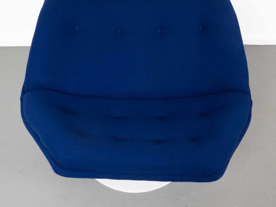 Image 1 of New Upholstered Blue Artifort Swivel Chair F590 - Geoffrey D. Harcourt