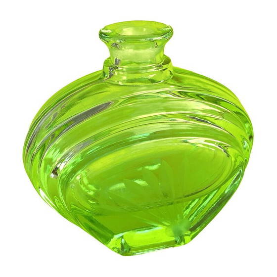 Image 1 of Vintage Art Deco floral glass bathroom toilet set, Germany 1930