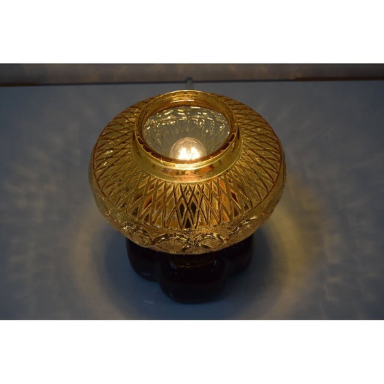 Image 1 of Lampada da tavolo vintage in ceramica e vetro, Cecoslovacchia 1960