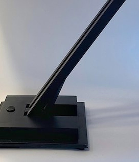 Image 1 of Lampada da tavolo vintage Ikea, lampada da architetto nera postmoderna