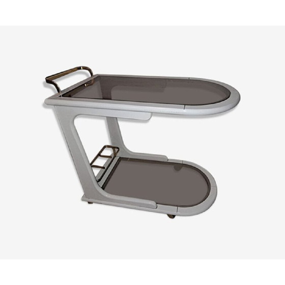 Image 1 of Vintage bar cart in lacquered wood, Italy 1970
