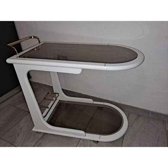 Image 1 of Vintage bar cart in lacquered wood, Italy 1970