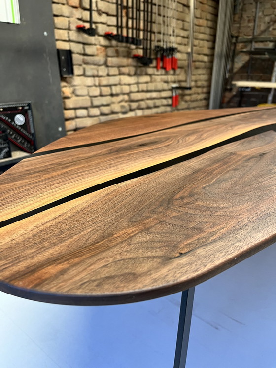 Image 1 of Walnut Epoxy Coffee Table