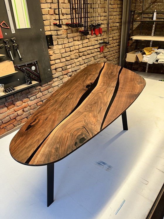 Image 1 of Walnut Epoxy Coffee Table