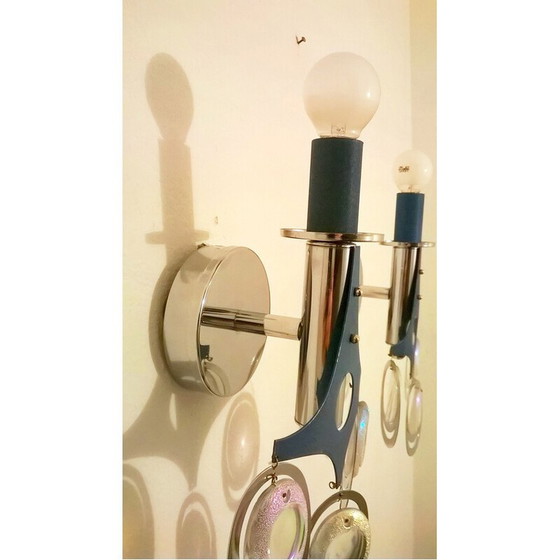 Image 1 of Pair of vintage italian wall lamps, 1960s