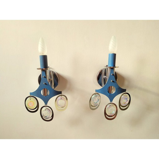 Pair of vintage italian wall lamps, 1960s