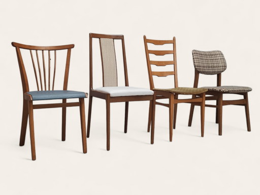 4x Mid Century dining table chairs