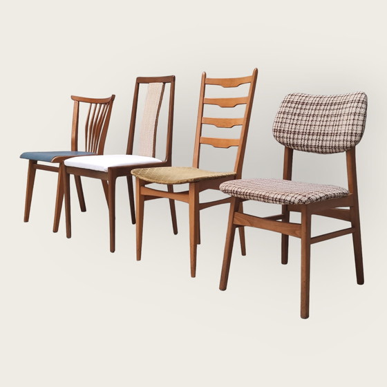 Image 1 of 4x Mid Century dining table chairs