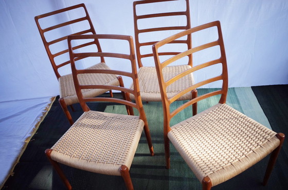 Image 1 of 4 X Danish Niels O. Møller teak chairs model 82