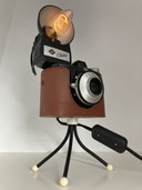 Lampe d'appareil photo vintage Agfa trépied