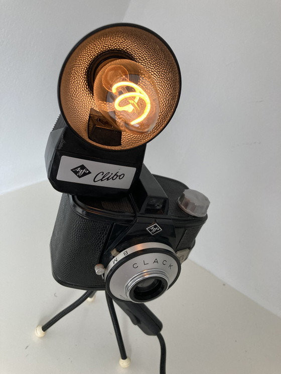 Image 1 of Vintage Camera Lamp Agfa Tripod