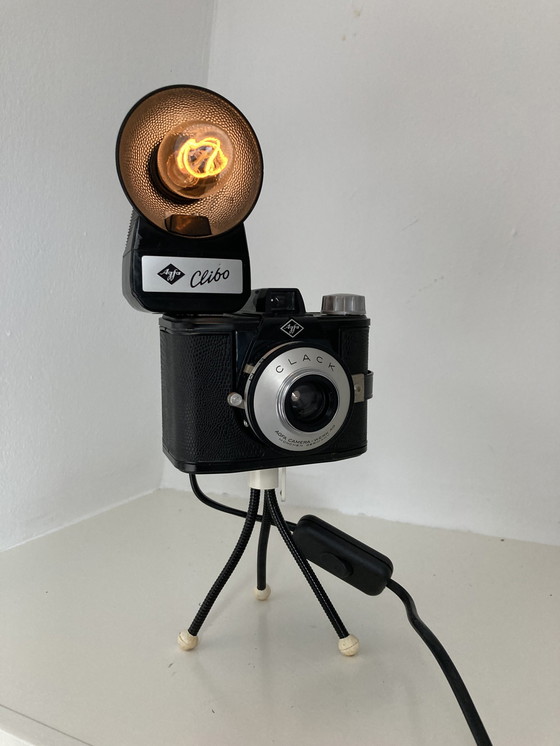 Image 1 of Vintage Camera Lamp Agfa Tripod