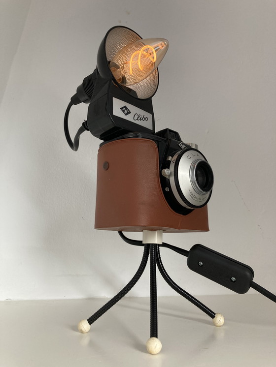 Image 1 of Vintage Camera Lamp Agfa Tripod