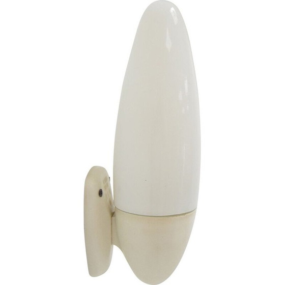 Image 1 of Vintage wall lamp in milk glass and plastic, Czechoslovakia 1970