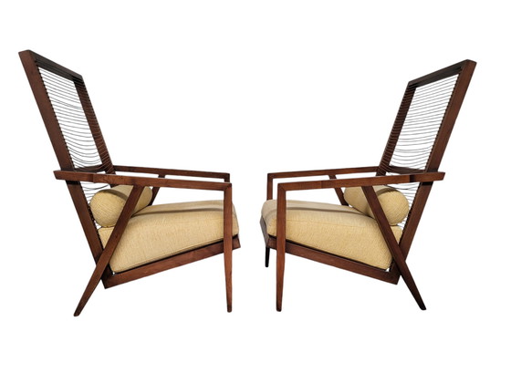 Image 1 of 2x Bonacina High Back Lounge Chairs Astoria Hb by Franco Bizzozzero