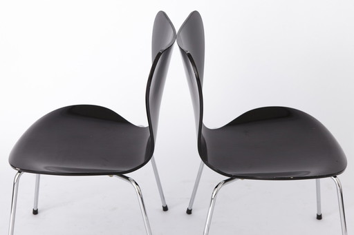 2 Arne Jacobsen Chairs, Model 3107, 1980S, For Fritz Hansen, Danish