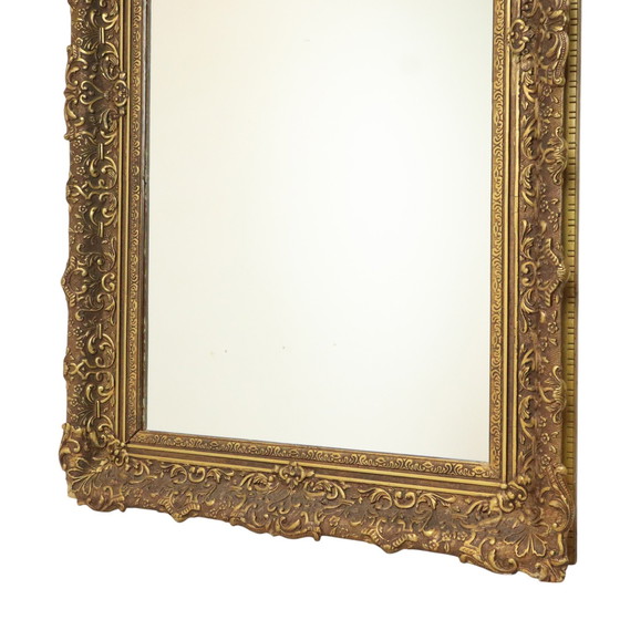 Image 1 of Large Gold Baroque Style Mirror