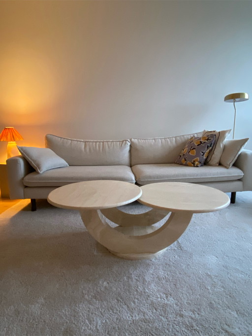 Rare travertine coffee table