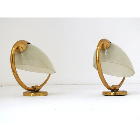 Image 1 of Pair of wall lamp Oscar Torlasco Lumi Italy 1950