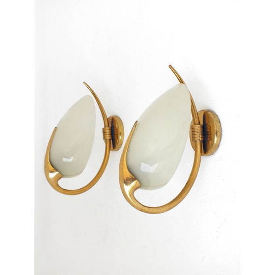 Image 1 of Pair of wall lamp Oscar Torlasco Lumi Italy 1950