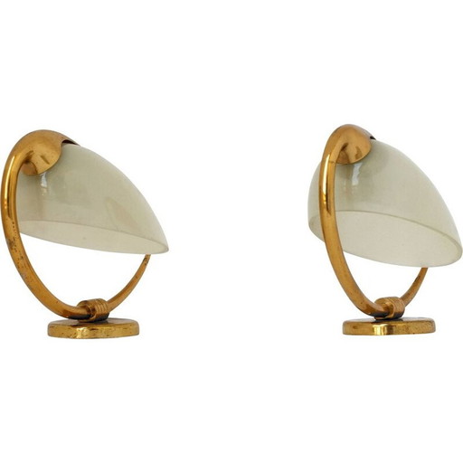 Pair of wall lamp Oscar Torlasco Lumi Italy 1950