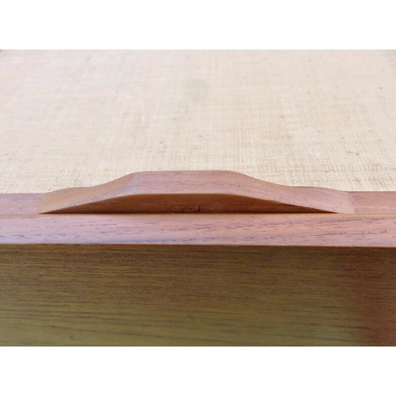 Image 1 of Vintage wall shelving system with teak writing case by Poul Cadovius, Denmark 1960