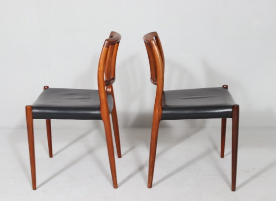 Image 1 of 10 dining chairs by Niels Otto Møller for Jl Møllers, model: 83, Denmark, 1960s,