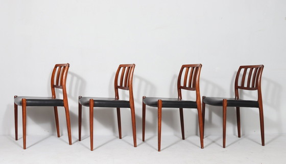 Image 1 of 10 dining chairs by Niels Otto Møller for Jl Møllers, model: 83, Denmark, 1960s,