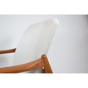 Vintage armchair GFM64, east europe beige velvet 1960s