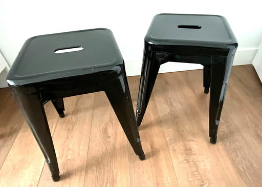 2x Tolix Stools - Black