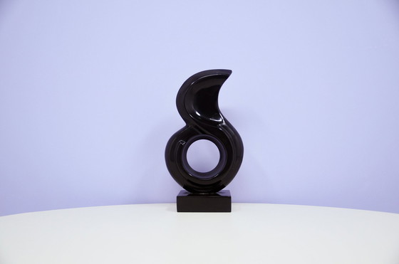 Image 1 of Statua in granito nero Leonardo Nierman