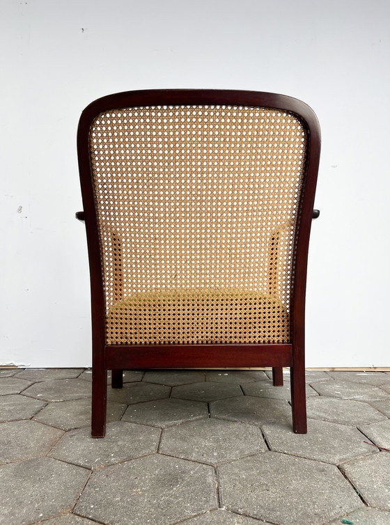 Image 1 of Vintage rattan armchair by Thonet, 1950's