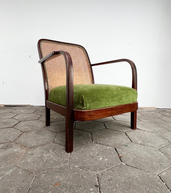 Image 1 of Vintage rattan armchair by Thonet, 1950's