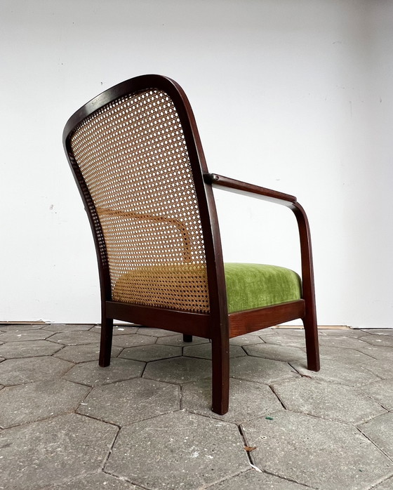 Image 1 of Vintage rattan armchair by Thonet, 1950's