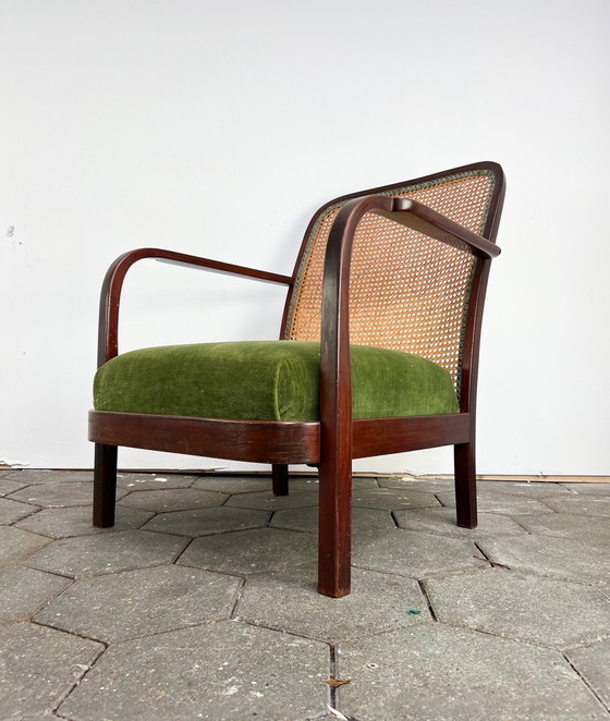 Image 1 of Vintage rattan armchair by Thonet, 1950's