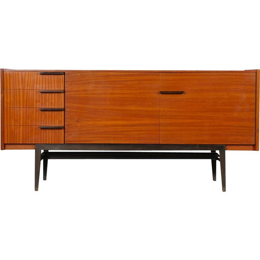 Vintage mahogany sideboard by Frantisek Mezulanik for Up Zavody, Czechoslovakia 1960