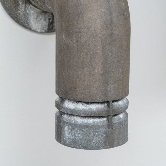 Image 1 of Pair of vintage galvanized metal wall lamp by Ole Pless Jørgensen for Nordisk Solar, Denmark 1970