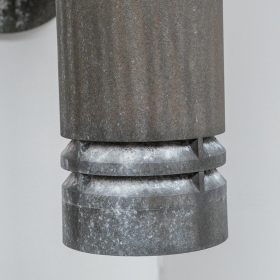 Image 1 of Pair of vintage galvanized metal wall lamp by Ole Pless Jørgensen for Nordisk Solar, Denmark 1970