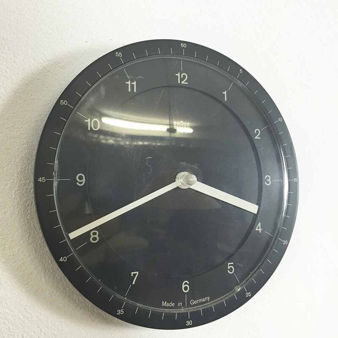 Braun ABW 41 mid-century wall clock, Dietrich LUBS & Dieter RAMS