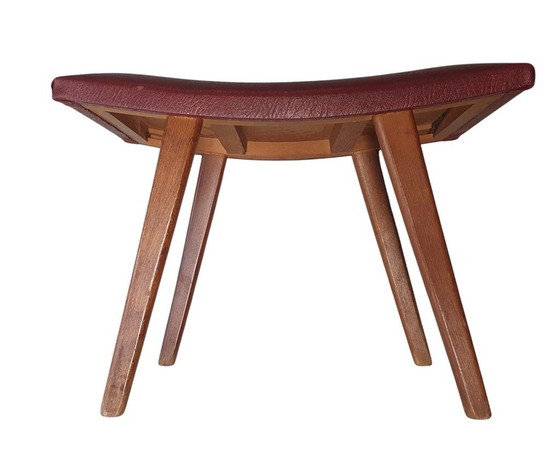 Image 1 of 2151 Vintage Sixties Skai Footstool