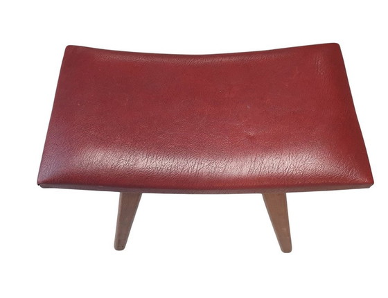 Image 1 of 2151 Vintage Sixties Skai Footstool