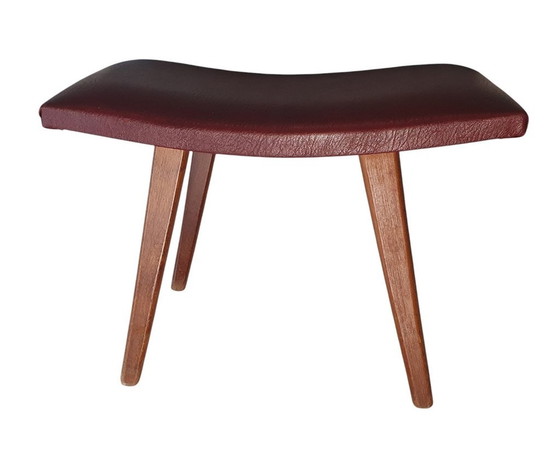 Image 1 of 2151 Vintage Sixties Skai Footstool