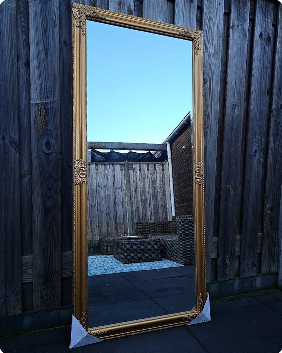 Image 1 of Large Antique-look Baroque Mirror With Gold Bronze Frame