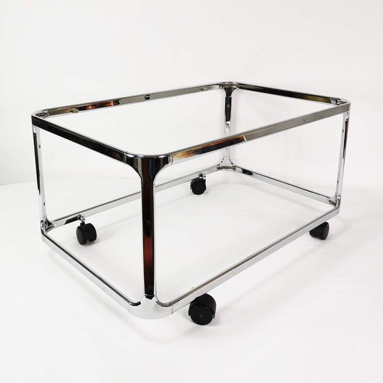 Image 1 of Vintage chrome metal coffee table, Germany 1970