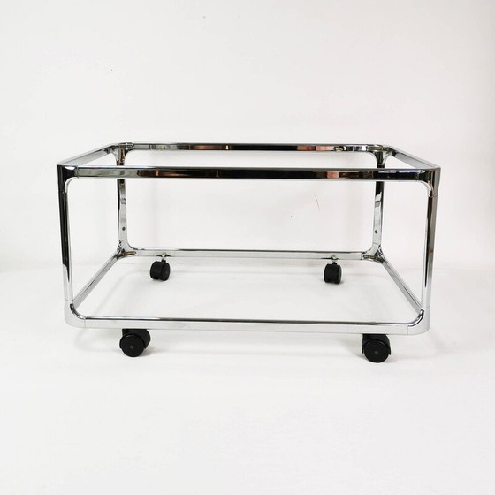 Image 1 of Vintage chrome metal coffee table, Germany 1970