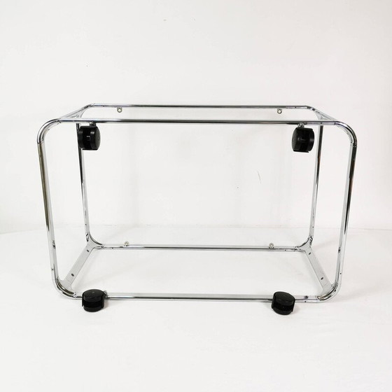 Image 1 of Vintage chrome metal coffee table, Germany 1970