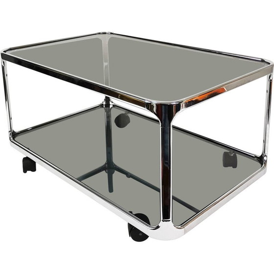Image 1 of Vintage chrome metal coffee table, Germany 1970